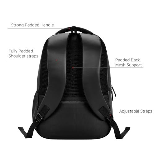 Safari Velante 30L Formal Laptop Backpack Bag for Men & Women, Ideal for Office Use/School/College Boys and Girls, 2 Compartment, Premium Fabric, Antitheft & Organizer, Black - Image 5