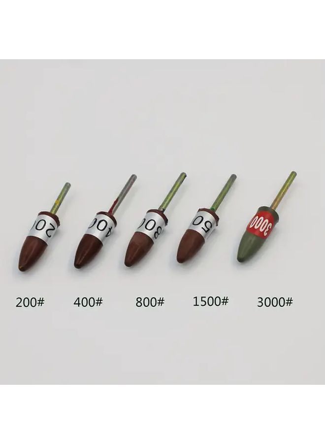 مجموعة رأس طحن الماس 3 مم مقبض 200 400 800 1500 3000 حبيبات للحجر - Image 1