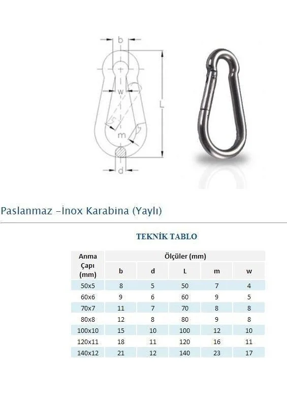 adelinspor Carabiner 11*120 mm 10 Pack