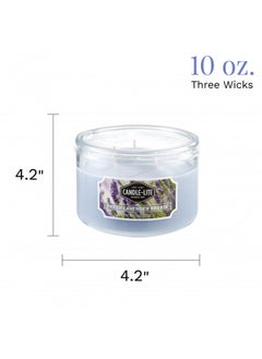 Candle-lite Scented Fresh Lavender Breeze Fragrance, One 10oz. 3-Wick Aromatherapy Candle with 20-40 Hours of Burn Time, Light Purple Color, 10 oz - pzsku/Z0497830CE2DBD10D6CC4Z/45/_/1731077913/efaaab0c-1020-4269-a186-adfb49ef57be