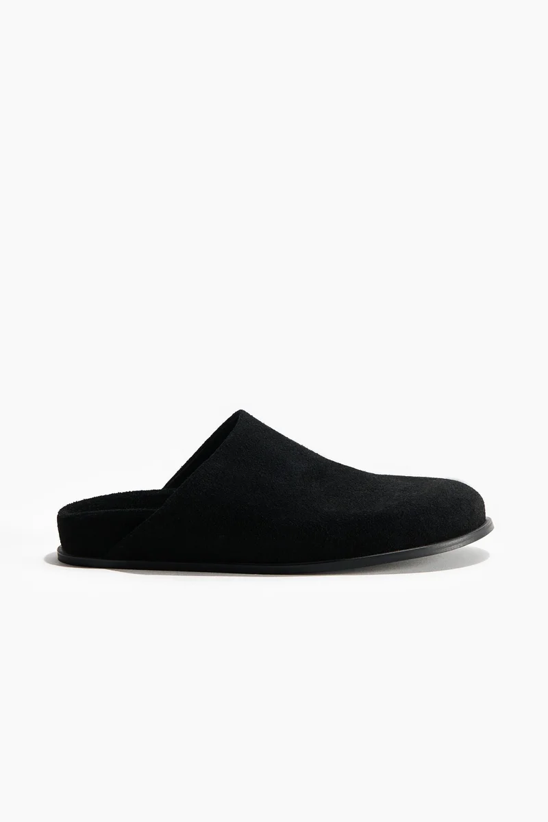 H&M Suede footbed mules