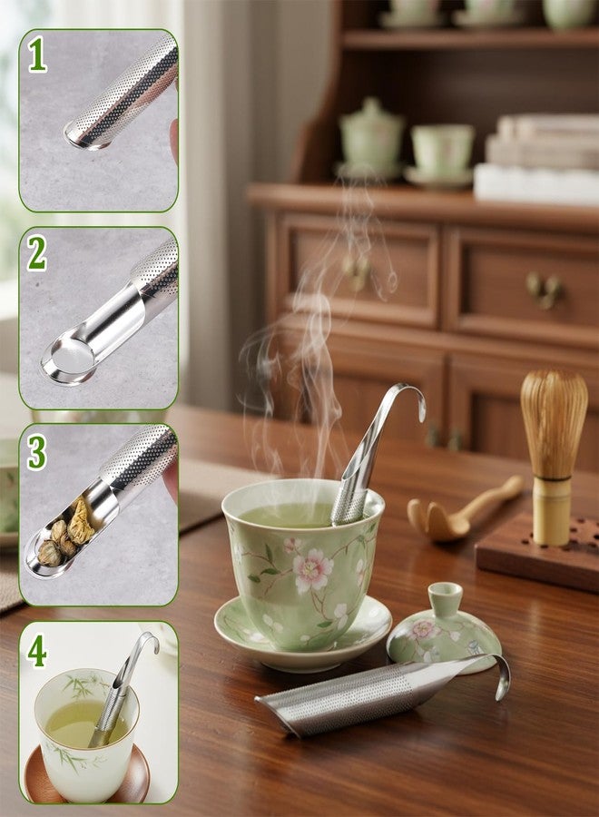 Zelphvt 2 Pcs Metal Tea Infuser with Teaspoon TeaTweezers, Extra Fine Mesh Stainless Steel Tea Diffusers for Loose Teas with Hook Handle Teas Holder Loose Leaf for All Kinds of TeasCoffee, Spices, Seasonings - Image 3
