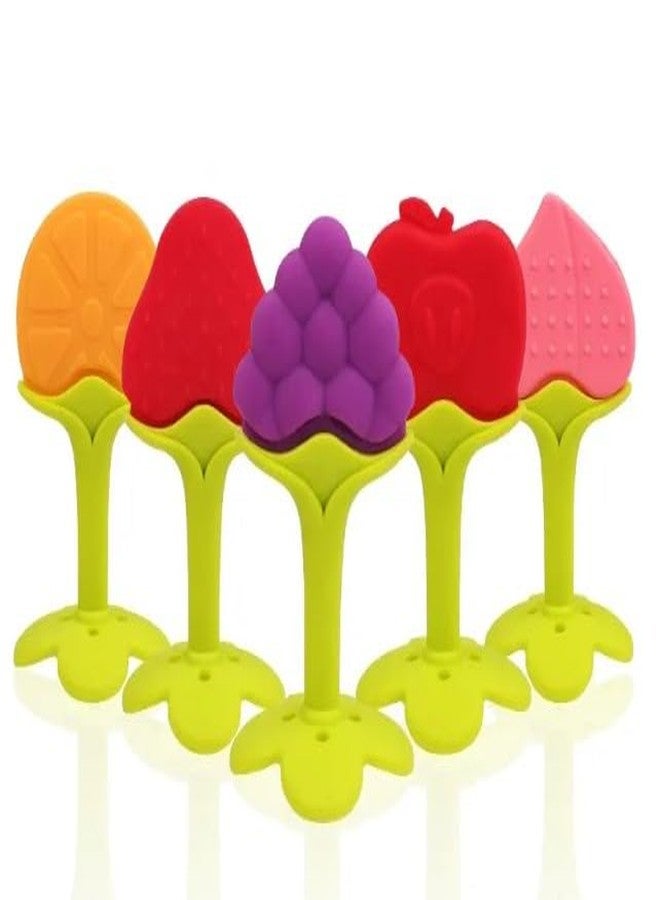 Aplam Chaplam Infant 1 Pcs Silicone Teether Teether For Baby 6-12 Months |Baby Teether 3-6 Months Babies|Teether For 6 To 12 Months Baby Bpa Free (Teether),Assorted - Image 1