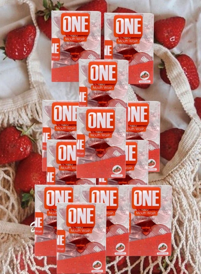 وان 12 قطع غسول للفم بنكهة الفراولة 20 كبسولة 15مل - Image 1