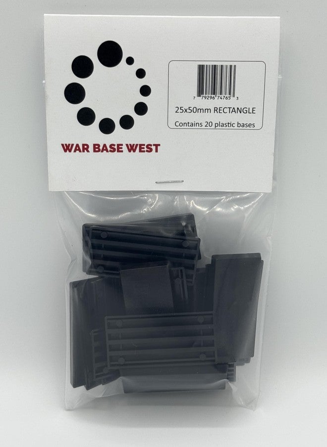 War Base West Lot of 5 Wargaming Fantasy 25mm X 50mm Cavalry Bases Rectangular - Image 1