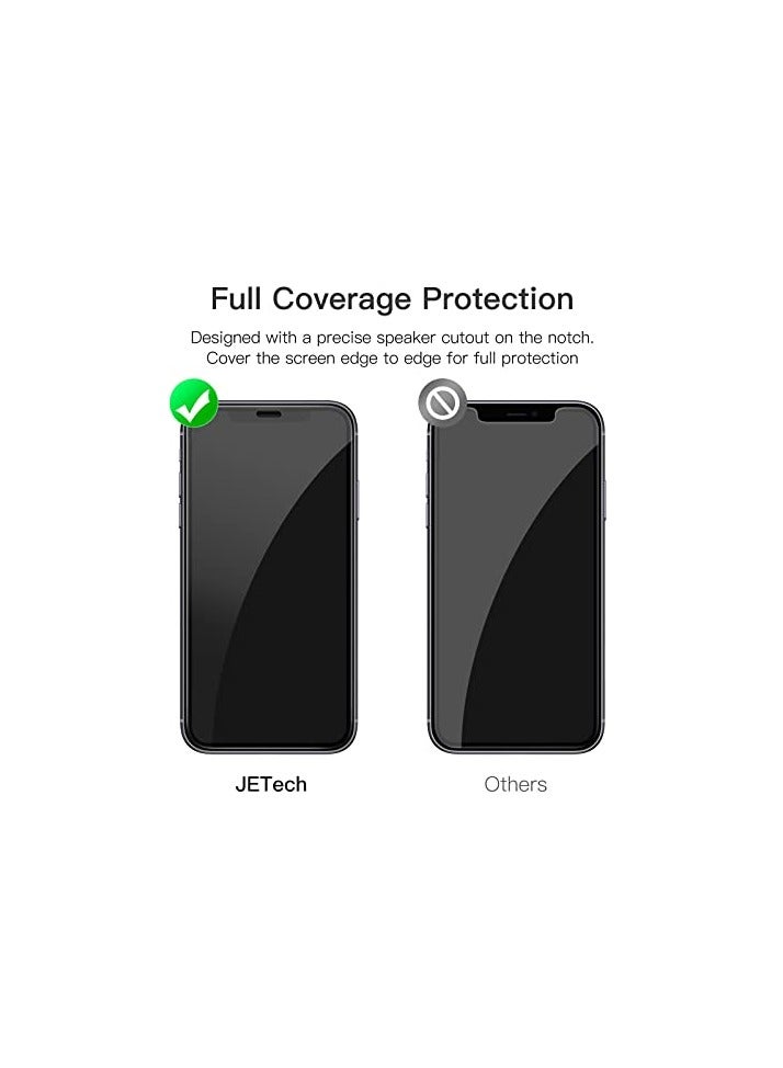 JETech Full Coverage Screen Protector for iPhone 11/XR 6.1-Inch, Black Edge, Tempered Glass Film with Easy Installation Tool, Case-Friendly, HD Clear, 3-Pack - Image 4