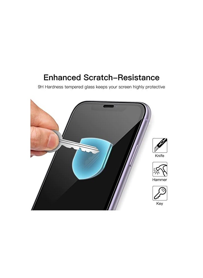 JETech Full Coverage Screen Protector for iPhone 11/XR 6.1-Inch, Black Edge, Tempered Glass Film with Easy Installation Tool, Case-Friendly, HD Clear, 3-Pack - Image 3