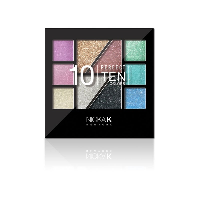 Nicka K Perfect Ten Colors Eyeshadow PaletteAP021 Multicolor 9 g