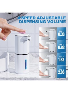 Generic Automatic Liquid Soap Dispenser,380ml Wall Mount Touchless 4 Gear Adjustable Electric Liquid Soap Dispenser,USB Rechargeable with Infrared Motion Sensor for Bathroom,Kitchen,Office  - Image 3