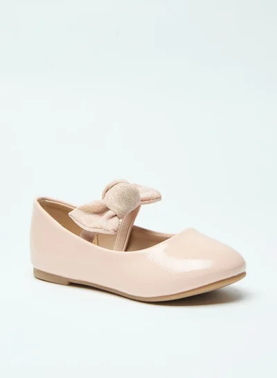فلورا بيلا من شو إكسبرس Bow Accent Slip-On Ballerina Shoes with Elastic Strap
