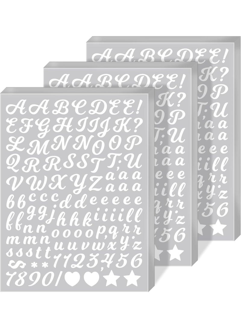 سيوسي Mini Alphabet Stickers, 0.5" Cursive Letter Decals, Waterproof Vinyl DIY Stickers for Water Bottles, Scrapbooks, Mailbox Labels & Crafts,1/2 Inch Small Font Sticker (30-Sheet, White) - Image 1