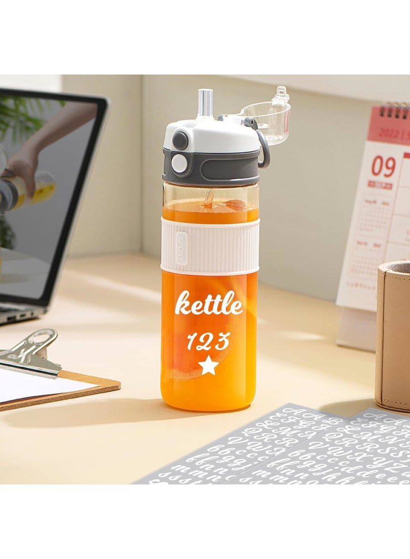 سيوسي Mini Alphabet Stickers, 0.5" Cursive Letter Decals, Waterproof Vinyl DIY Stickers for Water Bottles, Scrapbooks, Mailbox Labels & Crafts,1/2 Inch Small Font Sticker (30-Sheet, White) - Image 4