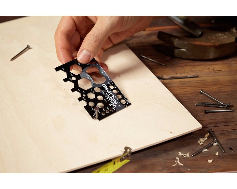 Wallet Ninja PRO: 26 in 1 Credit Card Multitool (Measure Bits & Bolts, Wrenches, Protractor, Bottle Opener) - Image 2