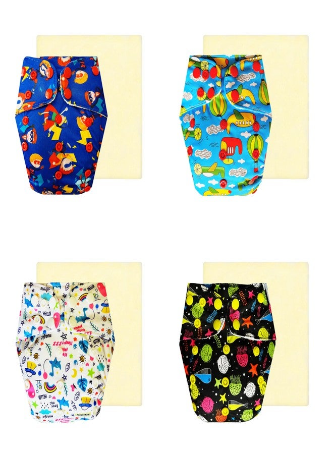 حفاضات دمبلدو إيليت القماشية مع ماصة سحرية (عبوة من 4) | ناعمة ولطيفة | مانعة للتسرب | سهلة التنظيف | مثالية لفصل الصيف الهندي | من 3 أشهر إلى 3 سنوات | للجنسين - Image 1