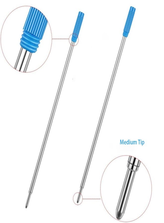 MengRan 4.5'' Ballpoint Ink Pen Refills for Twist Pens,1mm Medium Tip, Compatible with Cross Pen Refills (8511)(10 Pcs Blue Ink) - Image 3