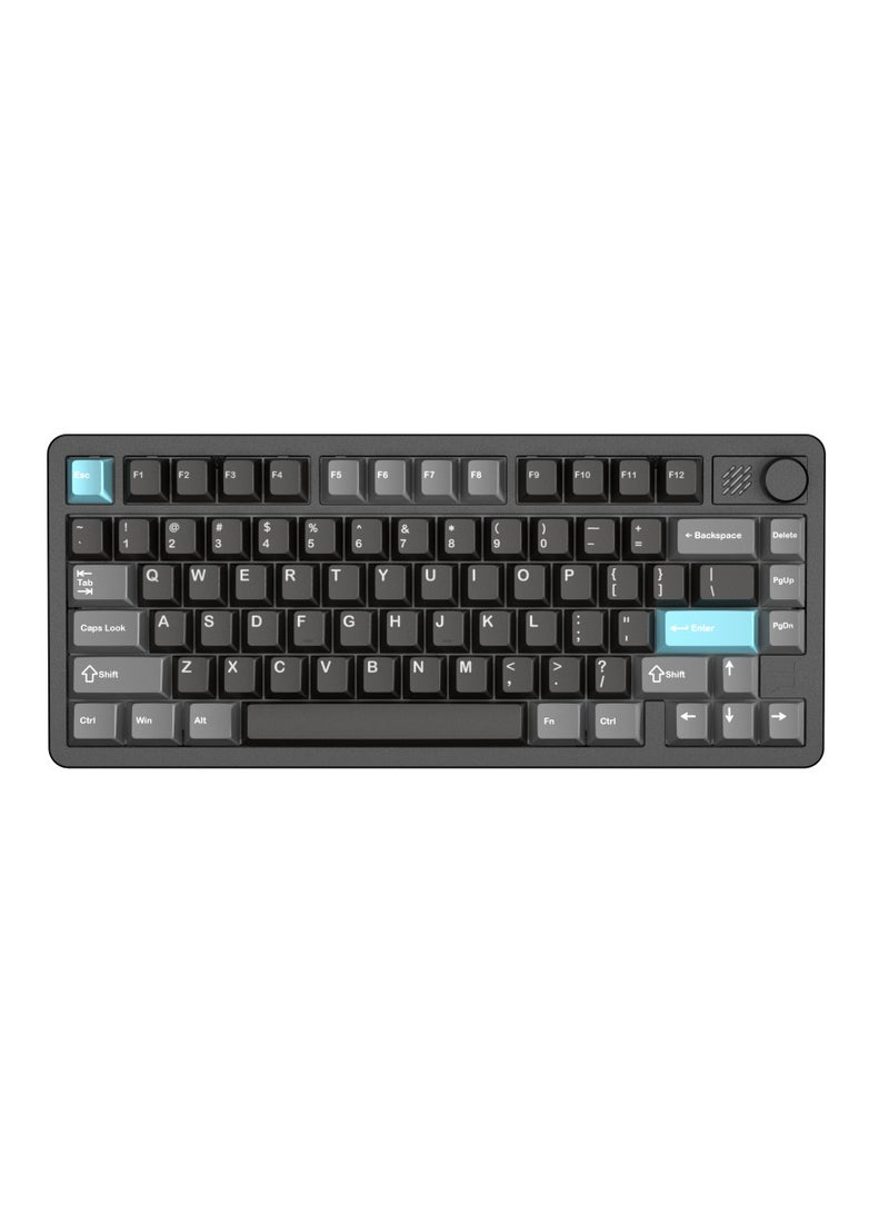 F75 Wireless Aluminum Mechanical Gaming Keyboard, Tri-Mode BT5.0/2.4GHz/USB-C Hot Swappable Custom Keyboard, Gasket Structure, RGB Backlit Gaming Keyboard for PC/PS5/PS4/Tablet/Xbox, Space Gray - Image 1