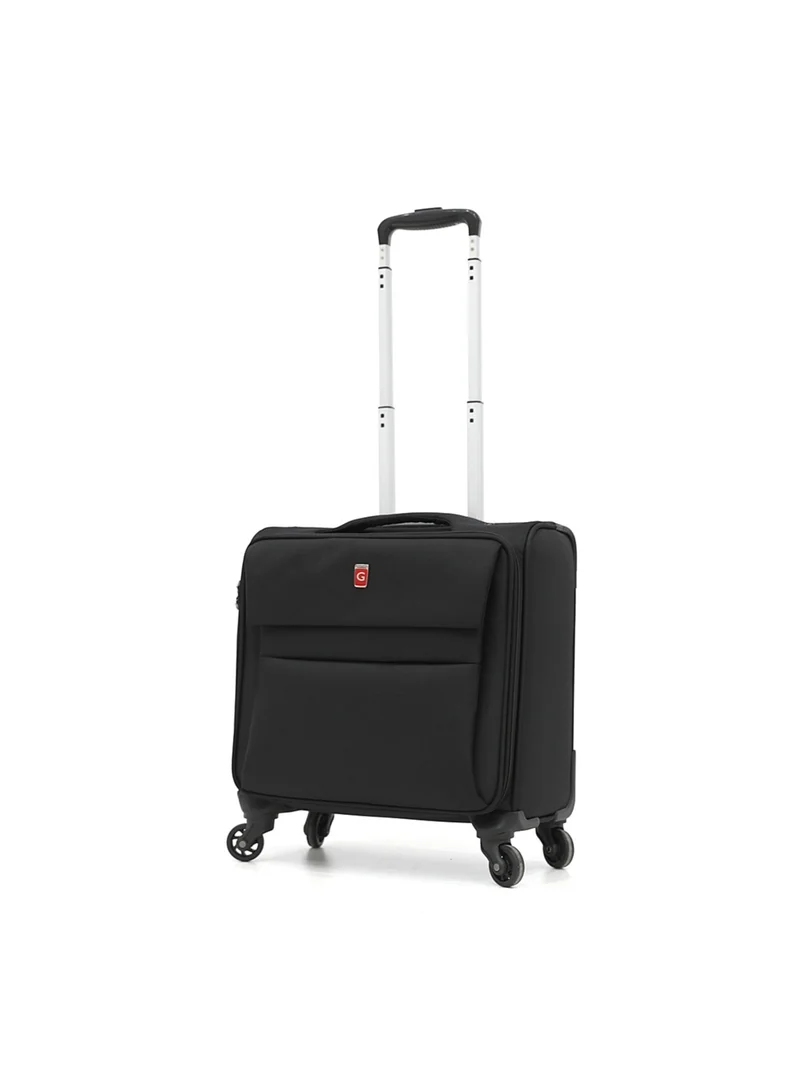 GIORDANO Giordano Softside Double Spinner Wheel Luggage Trolley Bag,Black