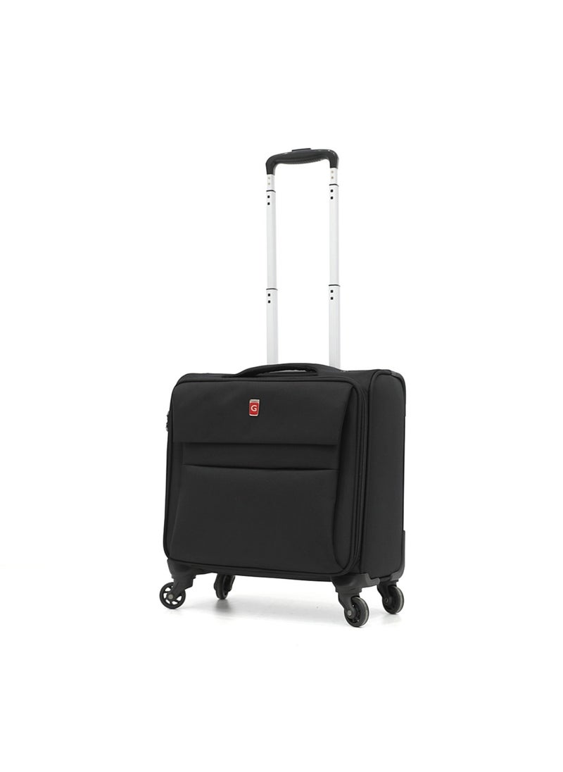 GIORDANO Giordano Softside Double Spinner Wheel Luggage Trolley Bag,Black  - Image 1
