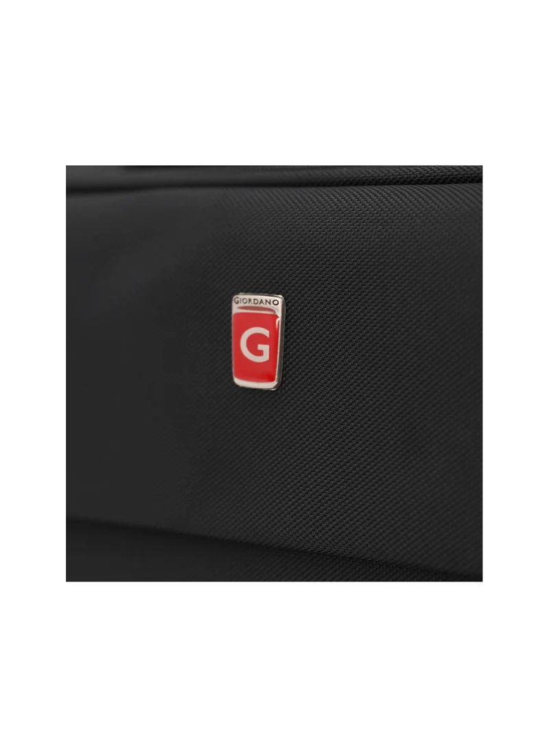 GIORDANO Giordano Softside Double Spinner Wheel Luggage Trolley Bag,Black