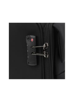 GIORDANO Giordano Softside Double Spinner Wheel Luggage Trolley Bag,Black  - Image 5
