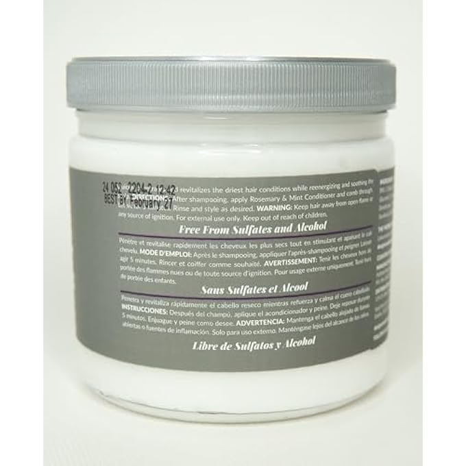 Design Essentials ROSEMARY & MINT STIMULATING SUPER MOISTURIZING CONDITIONER FOR DRY, THICK, OR BRITTLE HAIR; SULFATE-FREE, STIMULATES SCALP, MOISTURIZES HAIR, 32 OZ - Image 3