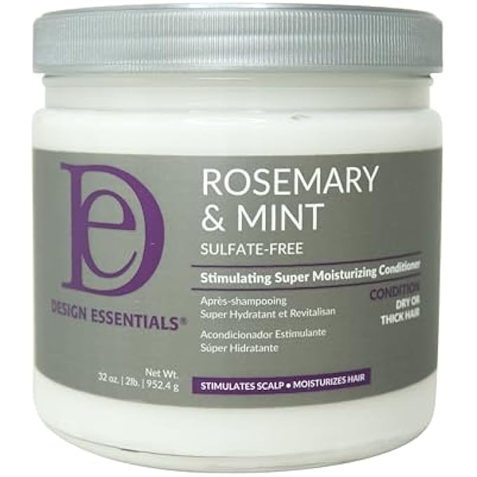 Design Essentials ROSEMARY & MINT STIMULATING SUPER MOISTURIZING CONDITIONER FOR DRY, THICK, OR BRITTLE HAIR; SULFATE-FREE, STIMULATES SCALP, MOISTURIZES HAIR, 32 OZ - Image 1