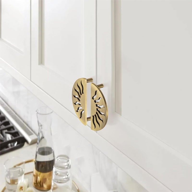 Compass Stainless Steel Surya Cabinet Knobs, Drawer Pulls, Knobs for Dresser Drawers, Drawer Knobs Handle, Kitchen Knobs (Antique Finish) Pack of 8 pcs - Image 4