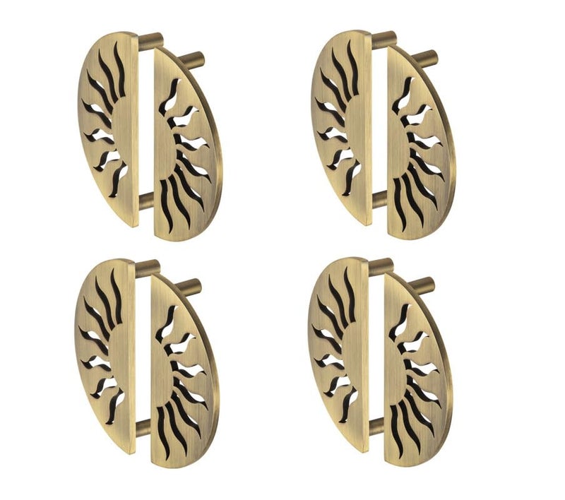 Compass Stainless Steel Surya Cabinet Knobs, Drawer Pulls, Knobs for Dresser Drawers, Drawer Knobs Handle, Kitchen Knobs (Antique Finish) Pack of 8 pcs - Image 1