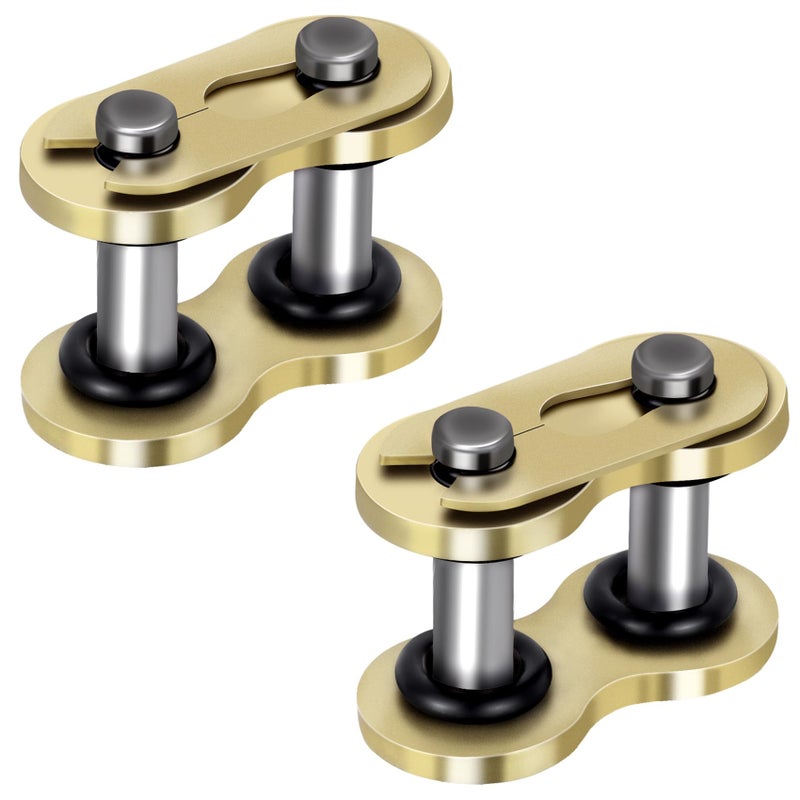 OIIKI 520 Chain Master Link 2 Pack Roller Chain Connecting Links Master Connector Link ORing for Motorcycle Dirt Bike Pitpro Agricultural Machine Tractors
