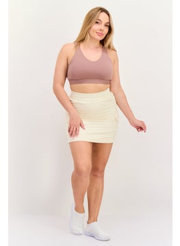 adidas Originals Women Sportswear Fit Outdoor Skirt, Beige  - Image 4