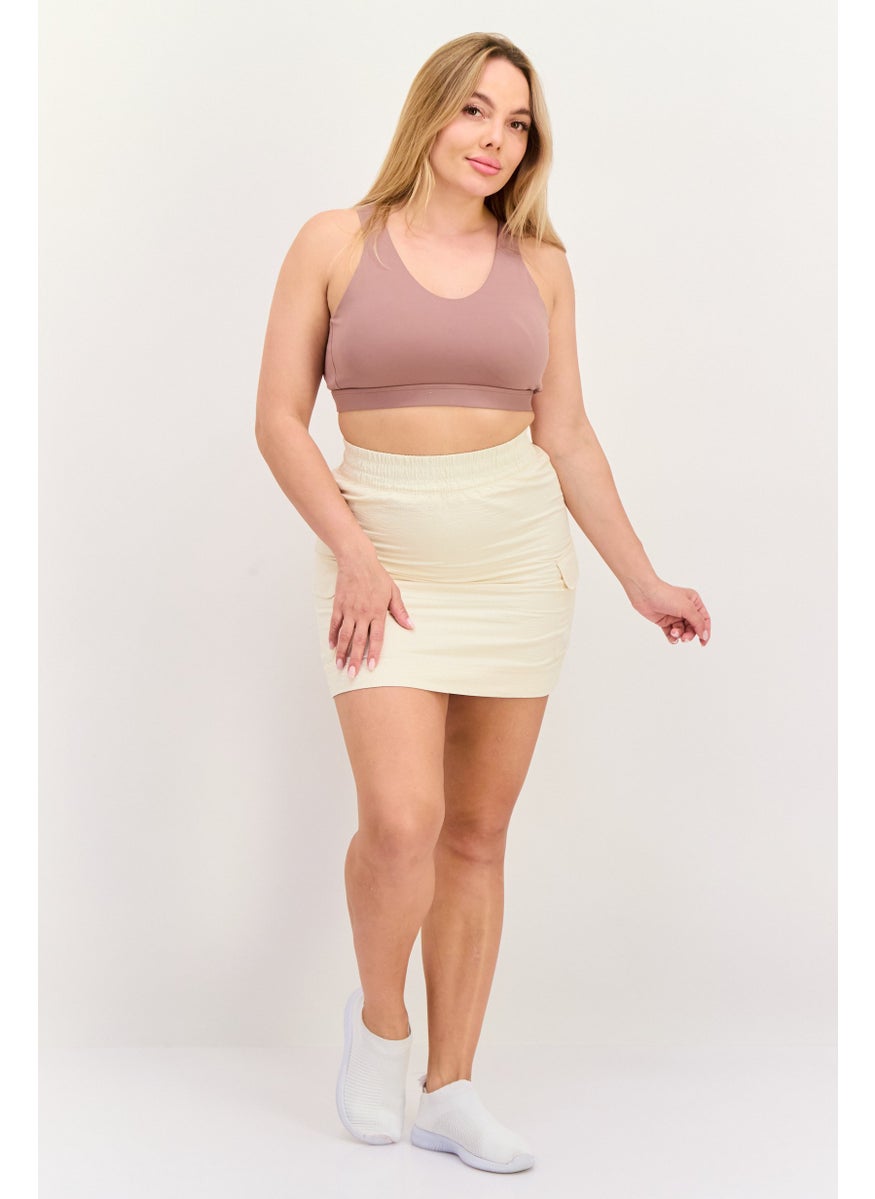 adidas Originals Women Sportswear Fit Outdoor Skirt, Beige  - Image 4