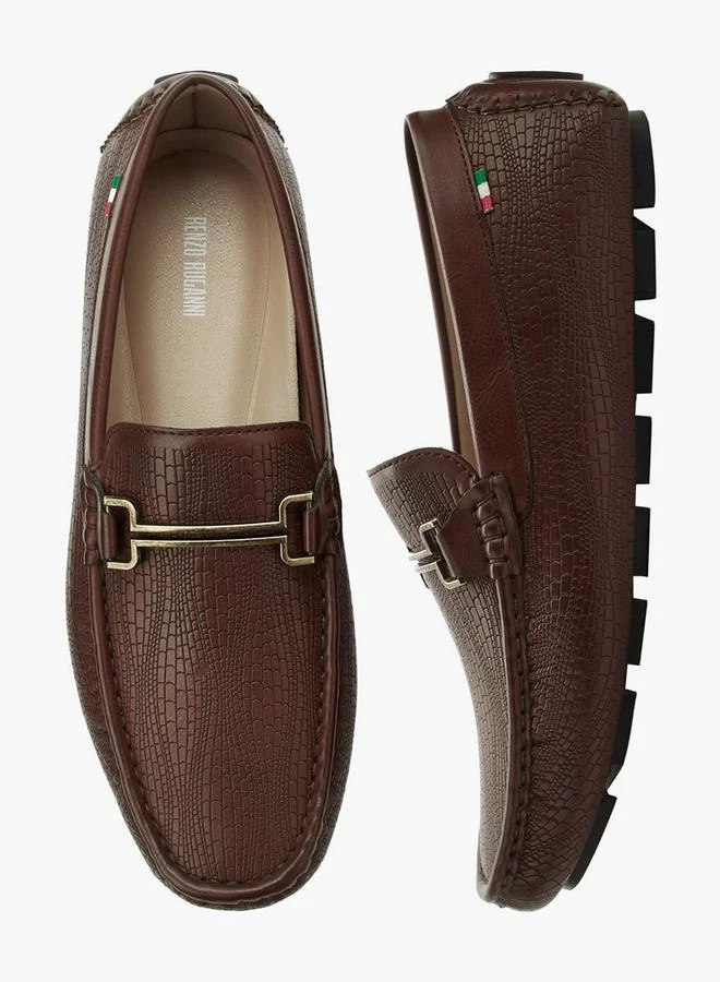 Renzo Ruganni BROWN Men Slip-On Flexible Loafers for Men | Best Price UAE
