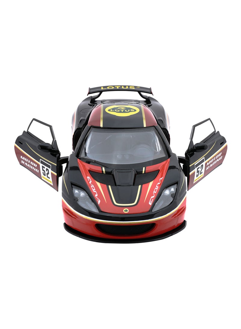 MOTORMAX GT Racing Lotus Evora GT4 Die-Cast Model Car 1:24 Scale | Officially Licensed British Racing Collectible | Opening Doors, Detailed Interior & Free-Wheeling Die-Cast Toy - Image 3