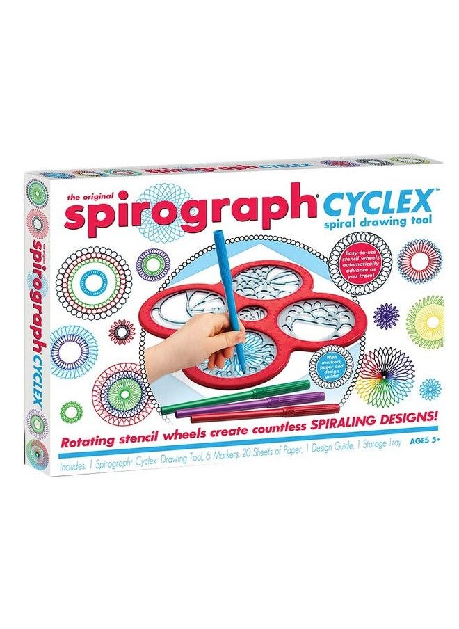 Spirograph Cyclex Set Art Kit Rotating Stencil Wheel Creates Countless Designs For Ages 8+  - Image 2