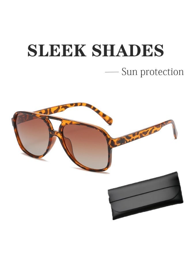 Retro Square Sunglasses Women Men - Aviator 70s Style Sun Glassess Designer Men's Sunglass Designer for Womens Mens Sun Glasses Vintage Ladies Eye Glasses UV400 Protection Shades - Image 1