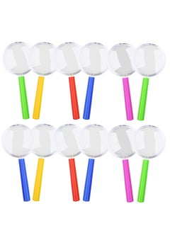 KASTWAVE 12 PCS Magnifying Glasses with Colorful Handle, Kids Portable Handheld Magnifier Magnifier Toy, Party Bags Fillers for Kids for Reading Exploring Hobbies and Observation Random Color  - Image 1