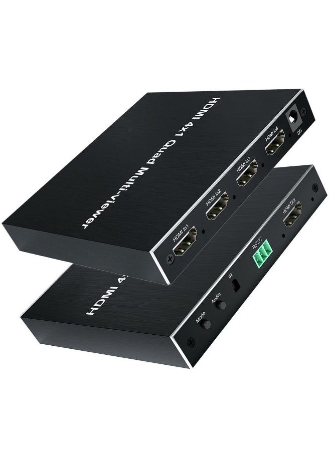 HDMI 4x1 Quad Multi-Viewer – 4 in 1 Out Converter with Seamless Switch, Full HD 1080P & 3D Support - Image 1
