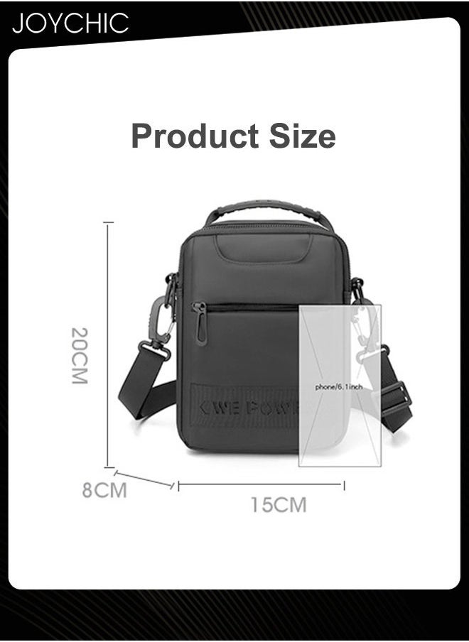 Joychic - Simple Men's Multipurpose Chest Bag Handbag Trendy Waterproof Compact Crossbody Bag with Detachable Strap for Travel Outdoor Hiking Grey - Image 1