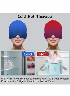 Y&D Migraine Ice Head Wrap Form Fitting Gel Headache Relief Hat Cold Therapy Cap Pack Mask Compress for Tension Sinus Stress Purple  - Image 2
