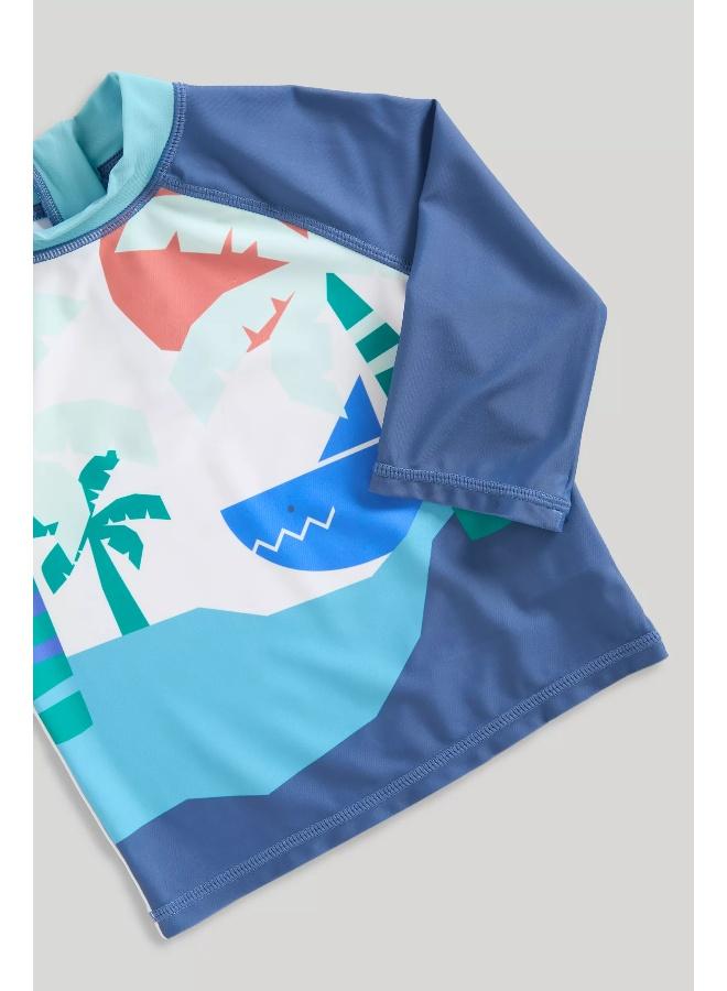 mothercare Sunsafe UPF50+ Rash Vest and Swim Shorts Set  - Image 4