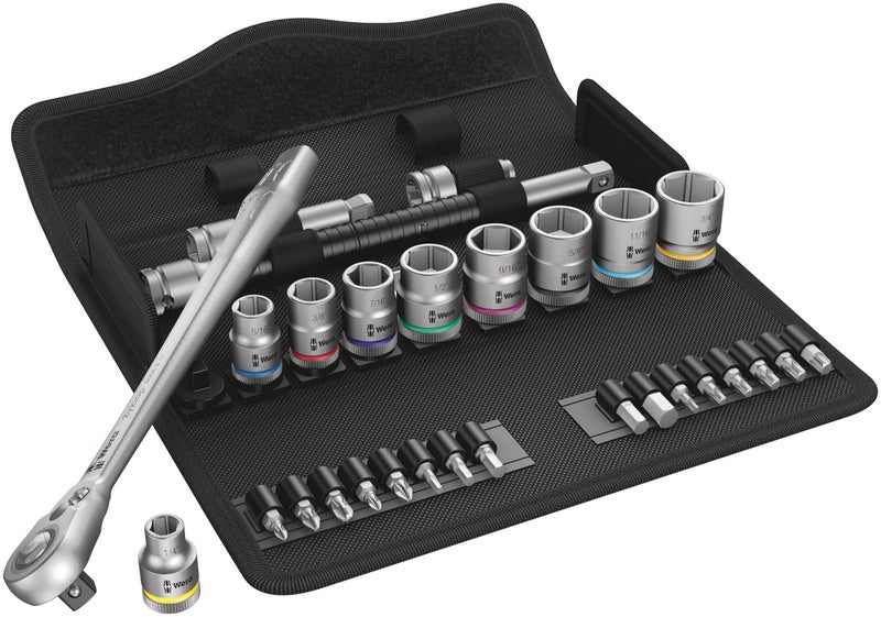WERA 05004051001 8100 SB 11 Zyklop Imperial Metal Ratchet Set 29 Piece 38 Drive - Image 2