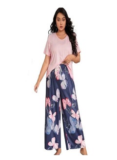 Women's half-sleeve home pajama pants - Special size - Pink