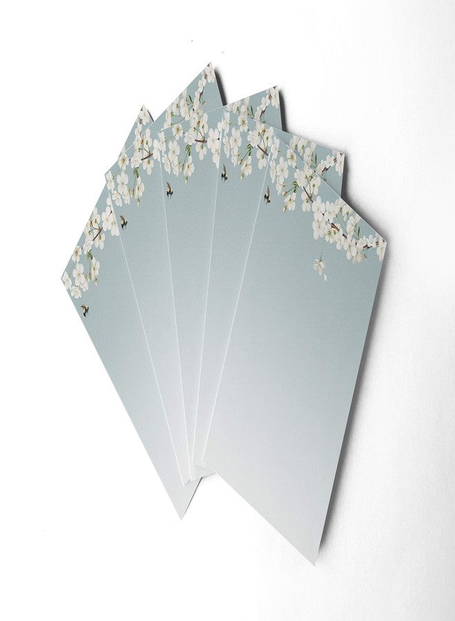 alterEgo (Pack of 15) - A4 Letter Stationery Paper for Writing Poems, Letters and Lyrics (with Complimentary Kraft Envelopes) (Design: Ikigai Blue) - Image 1