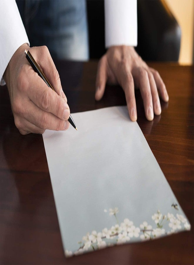 alterEgo (Pack of 15) - A4 Letter Stationery Paper for Writing Poems, Letters and Lyrics (with Complimentary Kraft Envelopes) (Design: Ikigai Blue) - Image 4