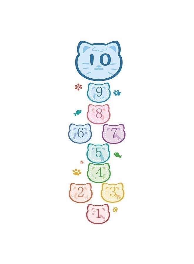 10 Number DIY Hopscotch Game Wall Stickers Floor Decals Wall Decals Set Colorful Rainbow Floor Decals for Baby Kids Room Nursery Classroom Play Room - Image 2