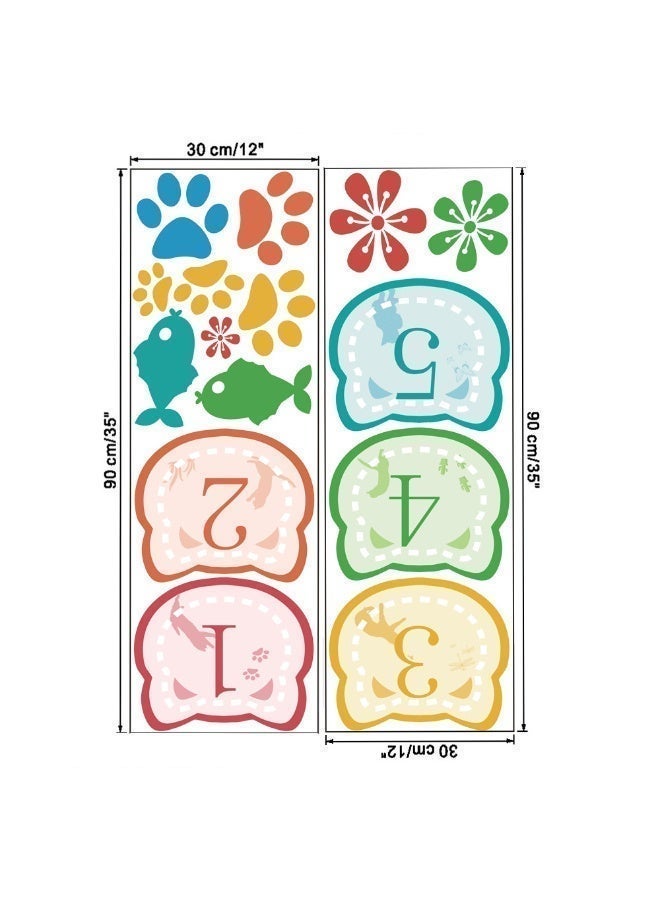 10 Number DIY Hopscotch Game Wall Stickers Floor Decals Wall Decals Set Colorful Rainbow Floor Decals for Baby Kids Room Nursery Classroom Play Room - Image 5