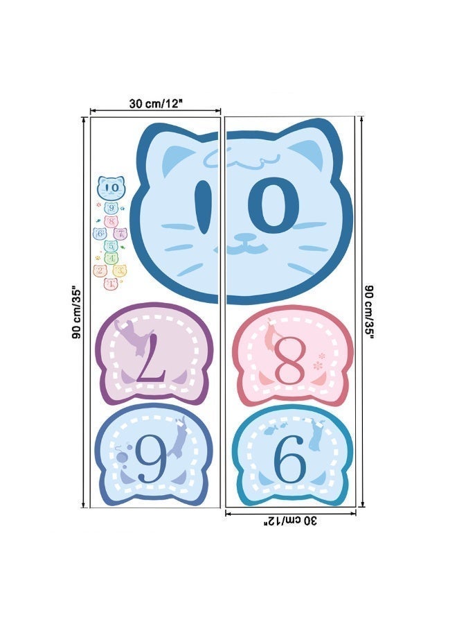 10 Number DIY Hopscotch Game Wall Stickers Floor Decals Wall Decals Set Colorful Rainbow Floor Decals for Baby Kids Room Nursery Classroom Play Room - Image 4