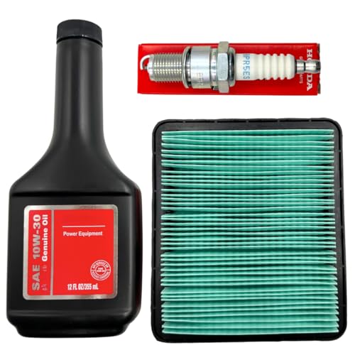KINDZA Genuine Tune up kit for Honda GCV135 GC160 GCV160 GCV190 GC135 Lawn Mower HRR216 HRC216 HRT216 HRX217 F220 WN20 w/Motor Oil Genuine 17211-ZL8-023 Air Filter Spark Plug 98079-55846 - Image 1