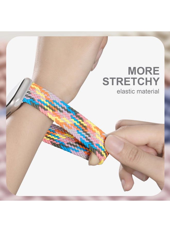 Getino - 10 Pack Braided Stretchy Compatible with Apple Watch Band Women 38mm 40mm 41mm 42mm 44mm 45mm 46mm 49mm, Sport Nylon Elastic Solo Loop iWatch Strap Men for iWatch Ultra 2 SE Series 10 9 8 7 6 5 - Image 1