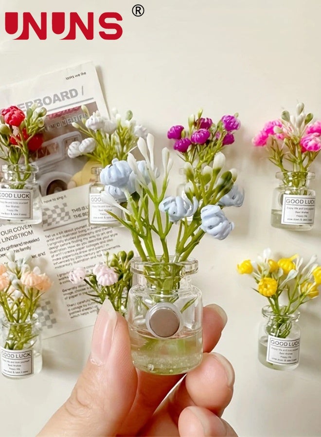 UNUNS Fridge Magnets,8pcs Vase Fridge Magnets Set,3D Flower Pot Magnets,Refrigerator Magnets,Strong Non Scratch for Fridge,Decoration for Fridge Locker Office Kitchen - Image 2